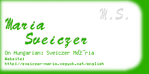 maria sveiczer business card